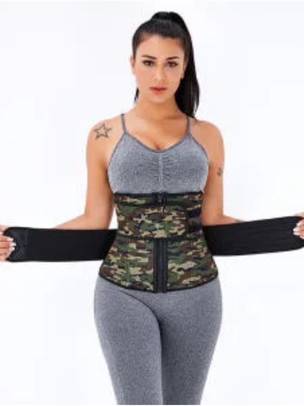 Camo Waist Shaper Belt – Adjustable Compression for Women